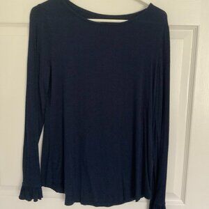 Elegant L/S Ruffle Blouse